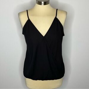Allison Joy Nina Black Surplice Cami Blouse